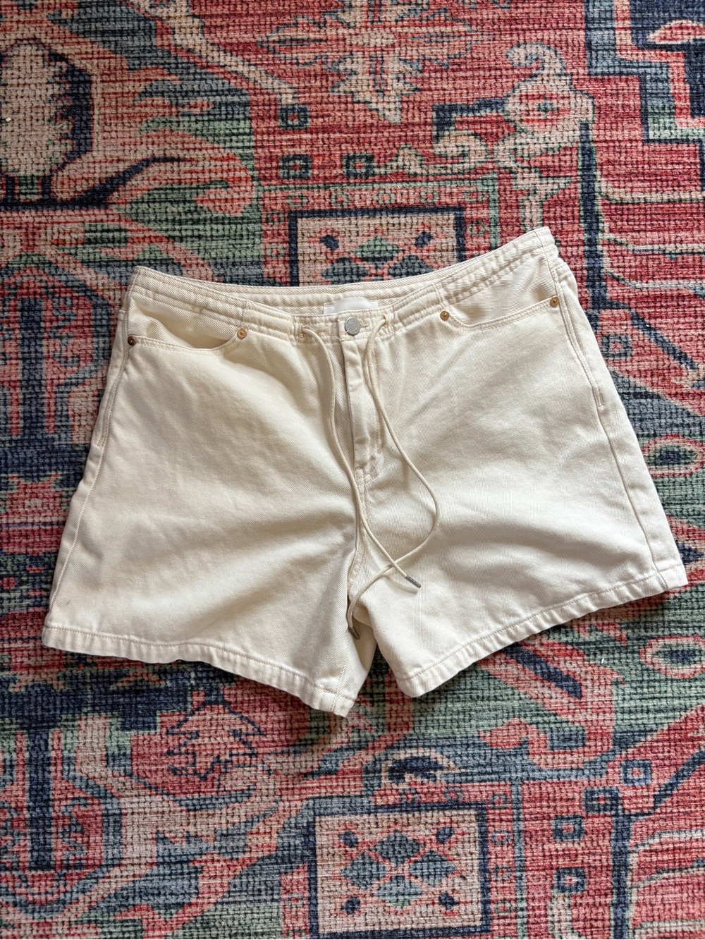 NWT Habitual Kira Drawstring Shorts in Cream, 10